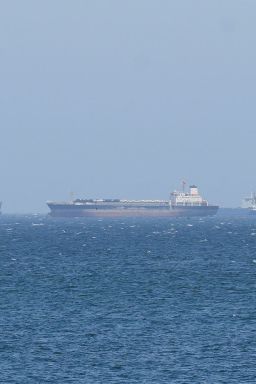 Vessels off the coast of Musandam Governorate, overlooking the strait of Hormuz, in Musandam governance in Oman, on April 8, 2026.