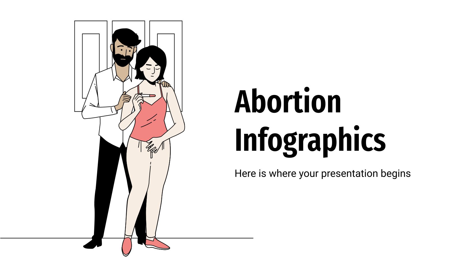 Abortion Infographics presentation template 