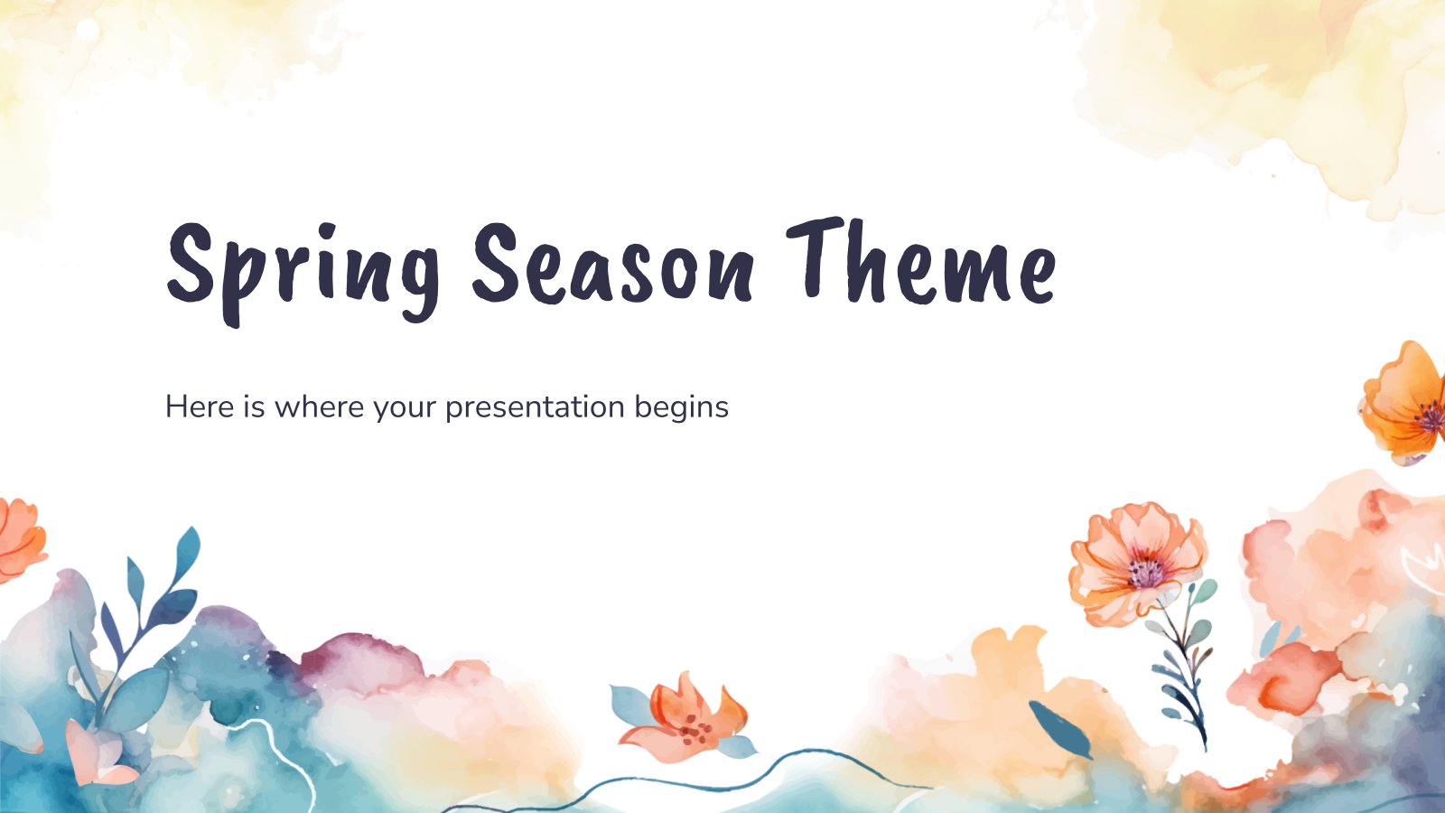 Spring Season Theme presentation template 