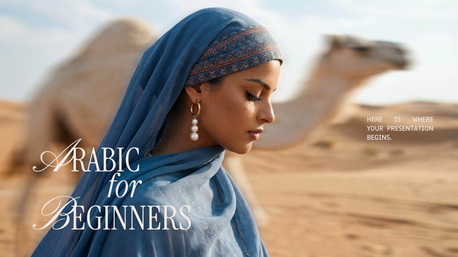 Arabic for Beginners presentation template 