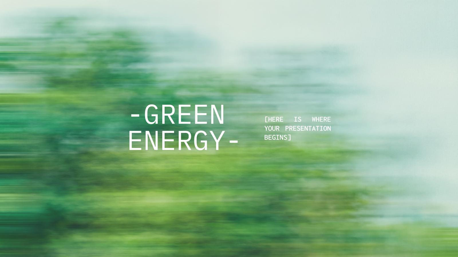 Green Energy presentation template 